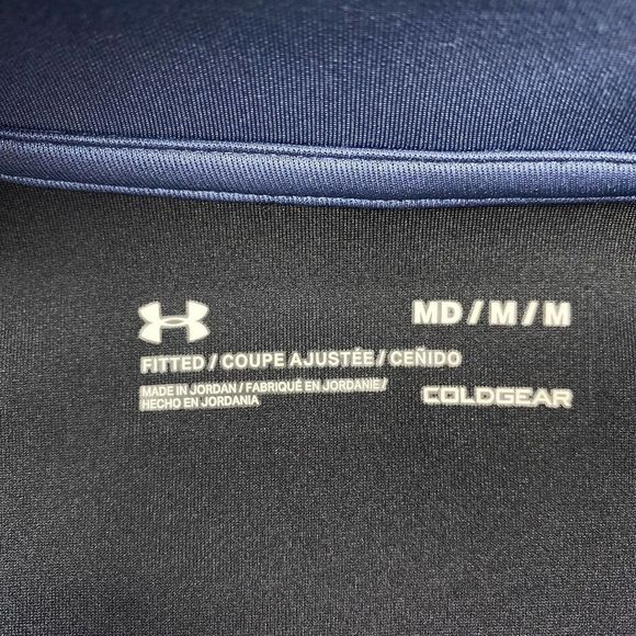Under Armour Womens Pullover Medium FITTED Cold Gear 1/4 Zip Thumb Holes - Picture 3 of 12